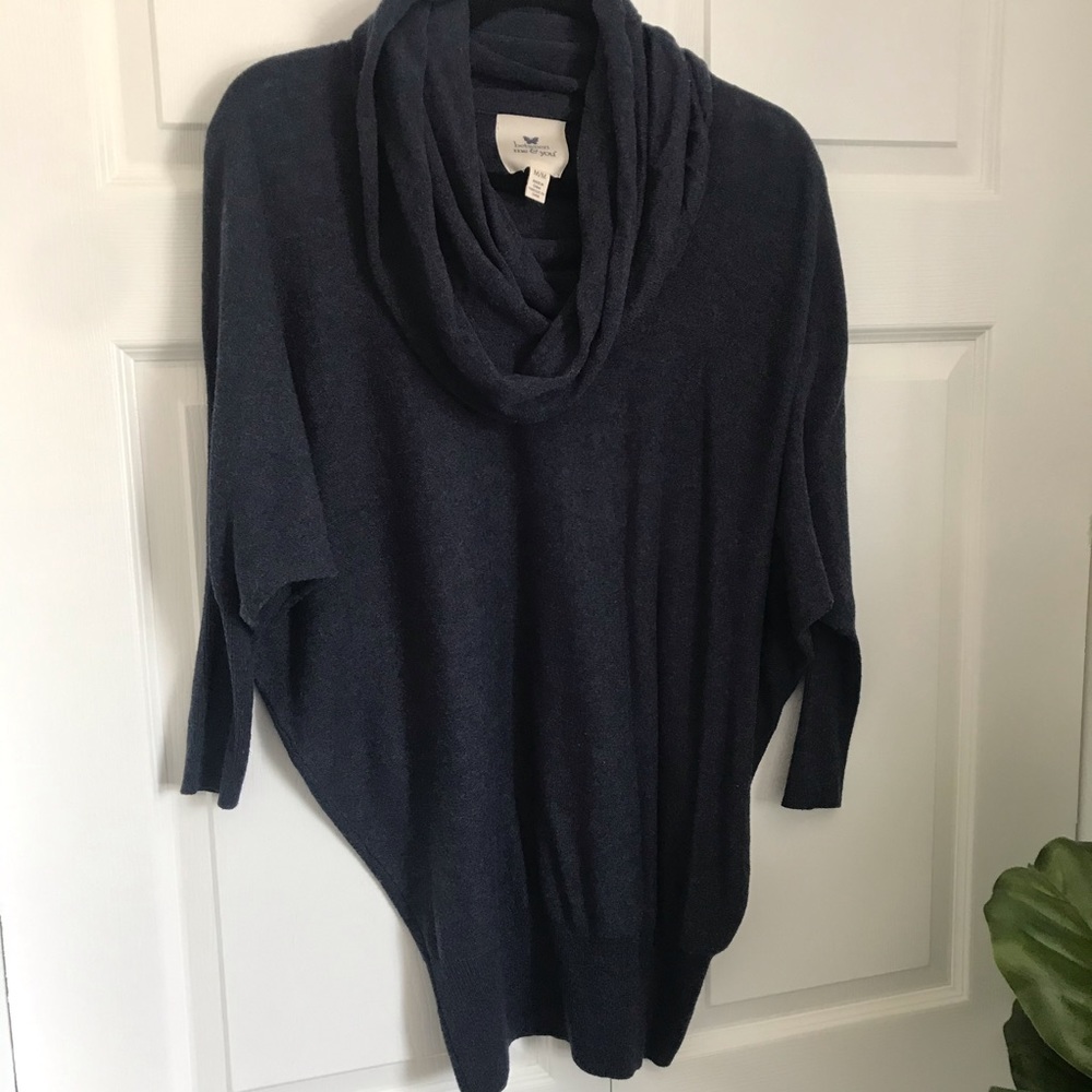 Navy Cowl Neck Sweater Size Medium